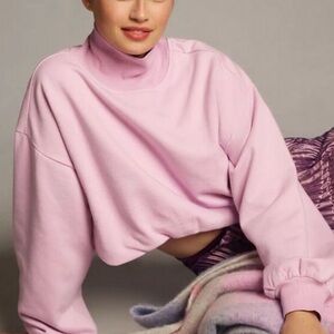 Anthropologie Pilcro Funnel Neck Bubble Hem Pullover